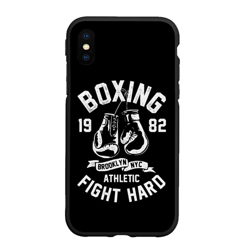 Чехол для iPhone XS Max матовый Бокс, боксерские перчатки boxing