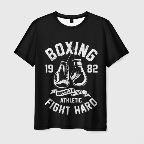 Мужская футболка 3D Бокс, боксерские перчатки boxing, цвет 3D печать