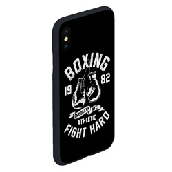 Чехол для iPhone XS Max матовый Бокс, боксерские перчатки boxing - фото 2