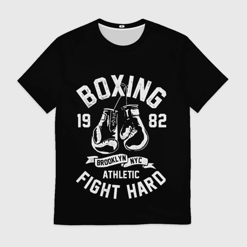 Мужская футболка 3D Бокс, боксерские перчатки boxing