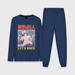 Мужская пижама с лонгсливом хлопок Титан Let's Rock