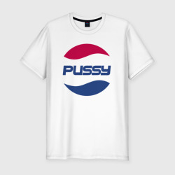 Мужская футболка хлопок Slim Pepsi Pussy