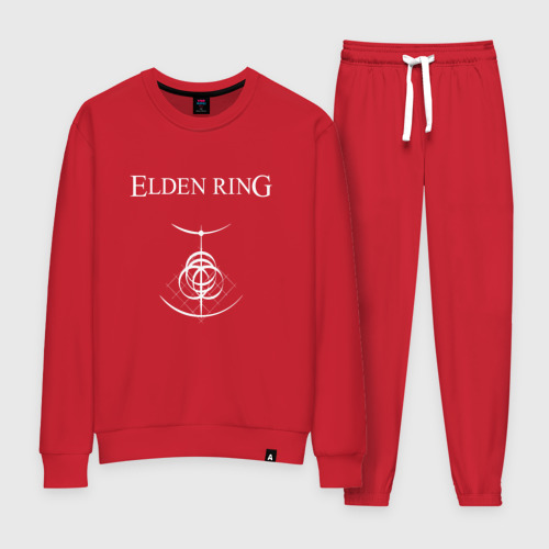 Женский костюм хлопок Elden Ring logotype, цвет красный