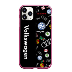 Чехол для iPhone 11 Pro Max матовый Volkswagen Group Half Pattern