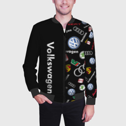 Мужской бомбер 3D Volkswagen Group Half Pattern - фото 2