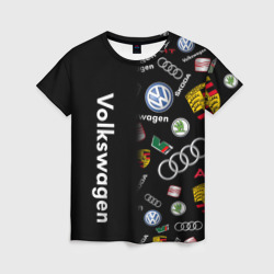 Женская футболка 3D Volkswagen Group Half Pattern