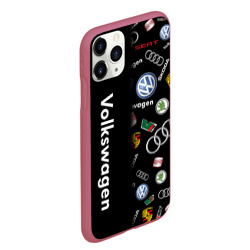 Чехол для iPhone 11 Pro Max матовый Volkswagen Group Half Pattern - фото 2