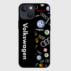 Чехол для iPhone 13 mini Volkswagen Group Half Pattern