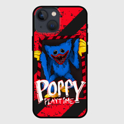 Чехол для iPhone 13 mini Poppy Playtime red warning