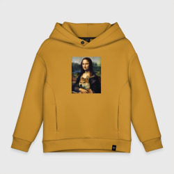 Детское худи Oversize хлопок Shiba Inu Mona Lisa