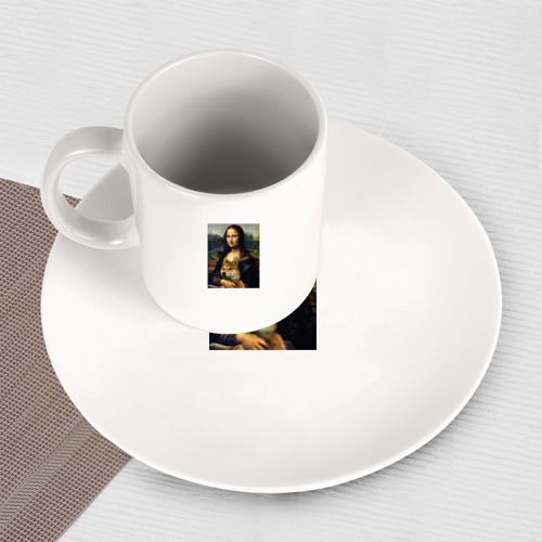 Набор: тарелка + кружка Shiba Inu Mona Lisa - фото 3
