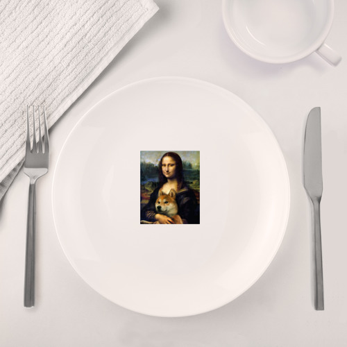 Набор: тарелка + кружка Shiba Inu Mona Lisa - фото 4