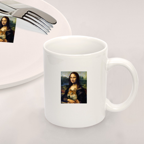 Набор: тарелка + кружка Shiba Inu Mona Lisa - фото 2