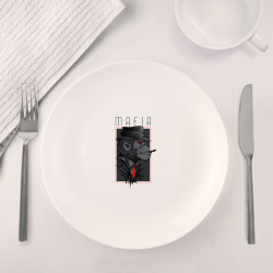 Набор: тарелка + кружка Обезьяна мафиози - фото 2