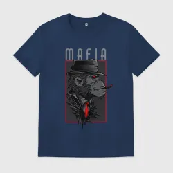 Мужская футболка хлопок Обезьяна мафиози
