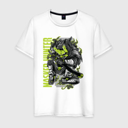 Монстр самурай – Мужская футболка хлопок с принтом купить со скидкой в -20%
