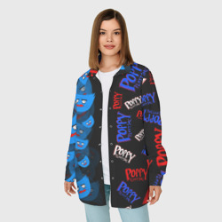 Женская рубашка oversize 3D Half Poppy Patter - фото 2