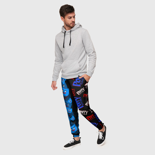 Мужские брюки 3D Half Poppy Patter, цвет 3D печать - фото 3