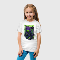Детская футболка хлопок Кошка скейтбордист - фото 2