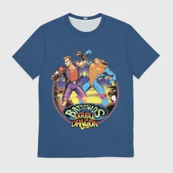 Мужская футболка 3D Battletoads and Double Dragon