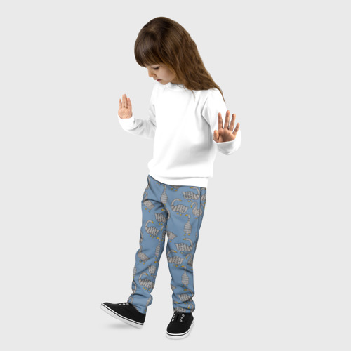Детские брюки 3D Графические гуси паттерн, цвет 3D печать - фото 3