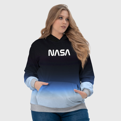 Женская толстовка 3D с принтом NASA с МКС, фото #4