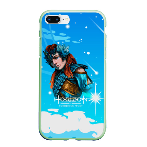 Чехол для iPhone 7Plus/8 Plus матовый Horizon forbidden west art, цвет салатовый