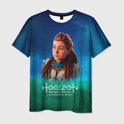 Мужская футболка 3D Horizon forbidden west sky