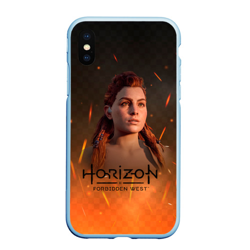 Чехол для iPhone XS Max матовый с принтом Horizon Forbidden West: Fire, вид спереди #2