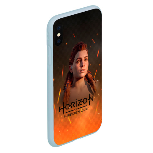 Чехол для iPhone XS Max матовый с принтом Horizon Forbidden West: Fire, вид сбоку #3