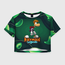 Женская футболка Crop-top 3D Rayman legends green