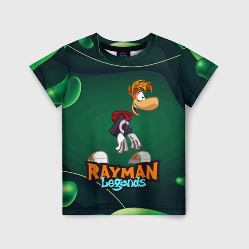 Детская футболка 3D Rayman legends green, цвет 3D печать