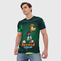 Мужская футболка 3D Rayman legends green - фото 2
