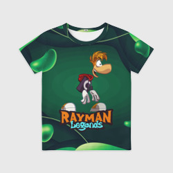 Детская футболка 3D Rayman legends green