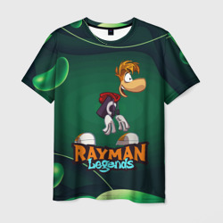 Мужская футболка 3D Rayman legends green