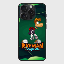 Чехол силиконовый для Apple iPhone 15 Pro матовый Rayman legends green
