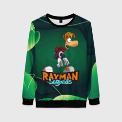Женский свитшот 3D Rayman legends green