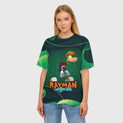 Женская футболка oversize 3D Rayman legends green - фото 2