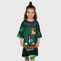 Детское платье 3D Rayman legends green - фото 2