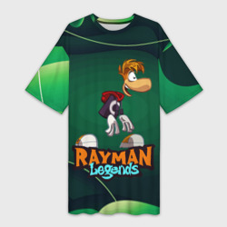 Платье-футболка 3D Rayman legends green