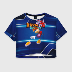 Женская футболка Crop-top 3D Rayman Legends Blue