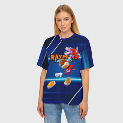 Женская футболка oversize 3D Rayman Legends Blue - фото 2