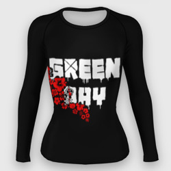 Женский рашгард 3D Green day Цветы