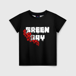 Детская футболка 3D Green day Цветы