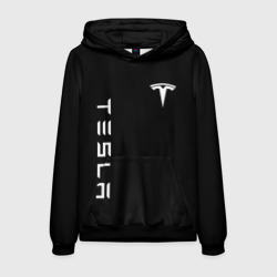 Мужская толстовка 3D Tesla Тесла логотип и надпись