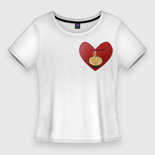 Женская футболка 3D Slim Удон в моём сердце, цвет 3D печать
