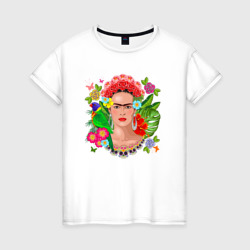 Женская футболка хлопок Фрида Кало Мексика Художник Феминист