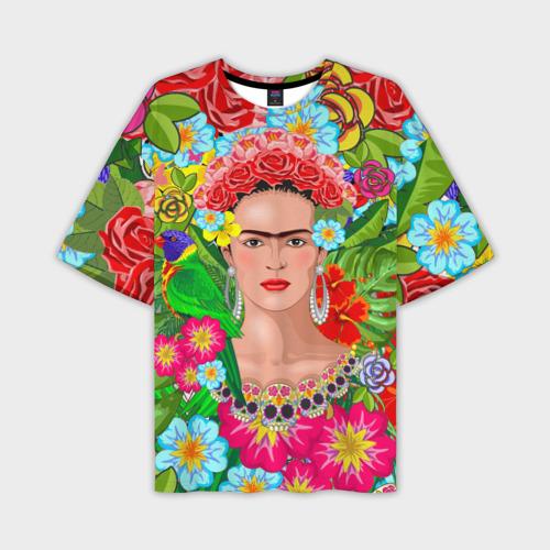 Мужская футболка oversize 3D Фрида Кало Мексика Художник Феминист 3D, цвет 3D печать
