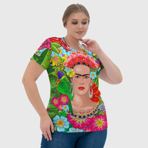 Женская футболка 3D Фрида Кало Мексика Художник Феминист 3D, цвет 3D печать - фото 6