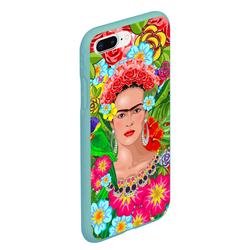 Чехол для iPhone 7Plus/8 Plus матовый Фрида Кало Мексика Художник Феминист 3D, цвет мятный - фото 3